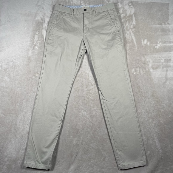 Perks and Minik Other - Perk Pants Men 31x32 Khaki Chino Flat Front Slim Fit Stretch Cotton